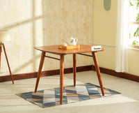 Antilia Wooden Two Seater Dining Set for Home Cafe & Restaurant  Teak Finish