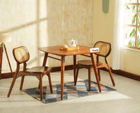 Antilia Wooden Two Seater Dining Set for Home Cafe & Restaurant  Teak Finish