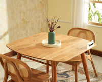 Antilia Wooden Two Seater Dining Set for Home Cafe & Restaurant  Natural Finish