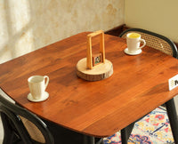 Antilia Wooden Two Seater Dining Set for Home Cafe & Restaurant  Black Finish