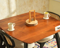 Antilia solid wood two seater dining set for home cafe restaurant with cushions Black Finish