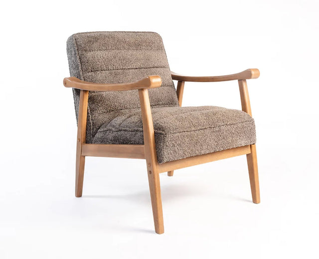 Arden Solid Rubber Wood Arm Chair - Dining Chair - Furniselan - Grey