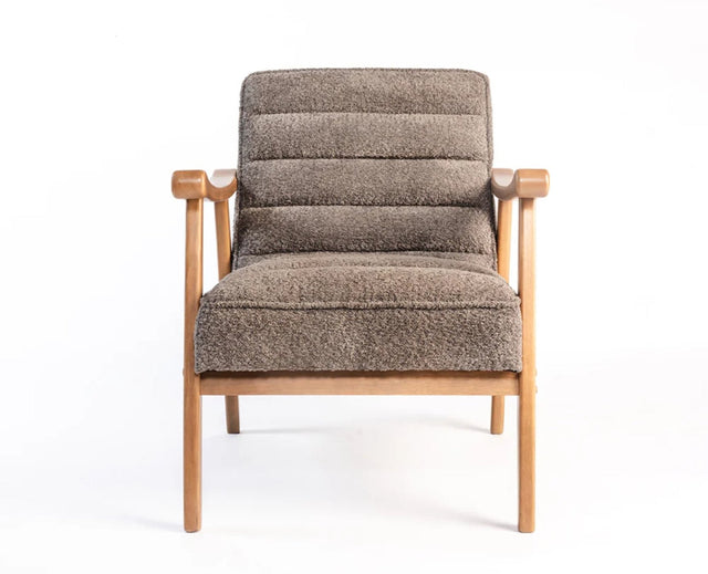 Arden Solid Rubber Wood Arm Chair - Dining Chair - Furniselan - Grey