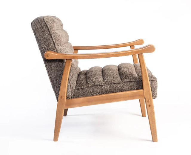 Arden Solid Rubber Wood Arm Chair - Dining Chair - Furniselan - Grey