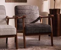 Arden Solid Rubber Wood Arm Chair - Dining Chair - Furniselan - Grey