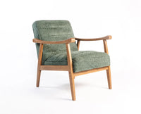 Arden Solid Rubber Wood Arm Chair - Dining Chair - Furniselan - Dark-Green