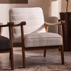 Arden Solid Rubber Wood Arm Chair - Dining Chair - Furniselan - White