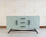 Argentina Solid Wood Three Drawer Two Door Sideboard Furniselan - Silt-Green