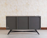 Argentina Solid Wood Three Drawer Two Door Sideboard - Bedside Table - Furniselan - Slate-Grey