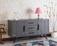 Argentina Solid Wood Three Drawer Two Door Sideboard - Bedside Table - Furniselan - Slate-Grey
