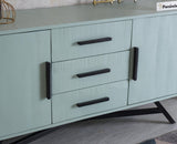 Argentina Solid Wood Three Drawer Two Door Sideboard Furniselan - Silt-Green