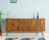 Barcelona Solid Wood Three Doors Sideboard Cabinet
