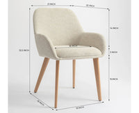 Ashford  Dining Chair – Modern Upholstered Dining Chair for Home & Café  Beige