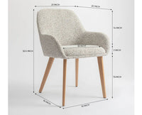 Ashford  Dining Chair – Modern Upholstered Dining Chair for Home & Café light brown