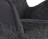 Marlow Swivel Fabric Dining Chair with Metal Legs - Charcoal Grey 
