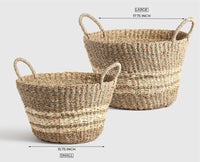 Athena Seagrass Basket Light Brown