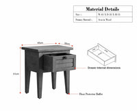 Athens Bedside Table Furniselan-Rustic-Teak-Finish
