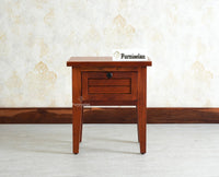 Athens Bedside Table Furniselan-Rustic-Maple Finish