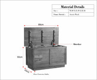 Athens Trunk Box Storage - Trunks & Cabinets - Furniselan-Brown-Finish