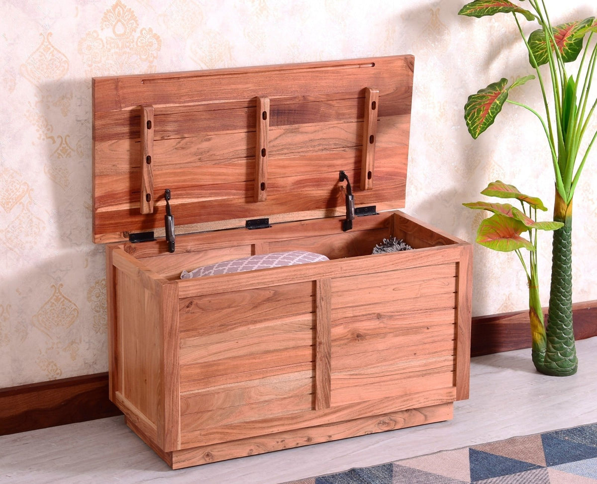 Buy Solid Wood Storage Trunk Box Online on Furniselan