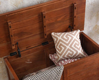 Athens Trunk Box Storage - Trunks & Cabinets - Furniselan - Teak-Finish 