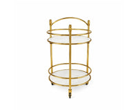 Atlas Stainless Steel Trolley with Marble, Aluminium - White Marble