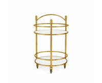 Atlas Stainless Steel Trolley with Marble, Aluminium - White Marble
