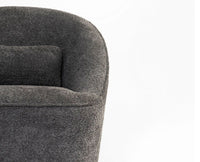 Aurelia Boucle Swivel Chair – Modern Upholstered Dining Chair for Home & Café Grey