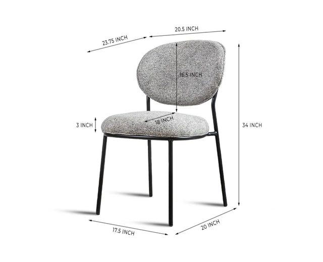 Aurelia Living Study Chair Dining Chair - Dining Chair - Furniselan - Grey
