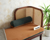 Aurum Sheesham Wood Cane Daybed Three Seater Sofa for Living Room with Cushion Seating Furniselan Brown Finish