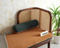 Aurum Sheesham Wood Cane Daybed Three Seater Sofa for Living Room with Cushion Seating Furniselan Brown Finish