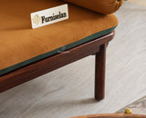 Aurum Sheesham Wood Cane Five Seater Sofa Set for Living Room with Cushion Seating 3+2 Furniselan Brown Finish
