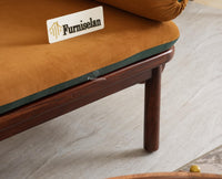 Aurum Sheesham Wood Cane Five Seater Sofa Set for Living Room with Cushion Seating 3+2 Furniselan Brown Finish