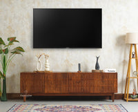 Austria Premium Edition Solid Wood Four-Door TV Cabinet Furniselan Brown Finish