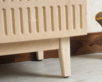 Austria Premium Edition Solid Wood Four-Door TV Cabinet Furniselan Stoneblast Oak