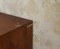 Austria Premium Edition Solid Wood Four-Door TV Cabinet Furniselan Brown Finish