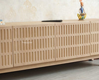 Austria Premium Edition Solid Wood Four-Door TV Cabinet Furniselan Stoneblast Oak