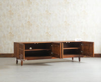 Austria Premium Edition Solid Wood Four-Door TV Cabinet Furniselan Brown Finish