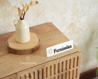 Austria Premium Edition Wooden Sideboard Cabinet-Three Door Furniselan Natural Finish