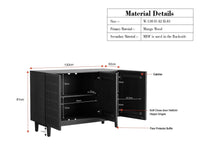 Austria Premium Edition Wooden Sideboard Cabinet-Three Door  Furniselan Stoneblast Oak