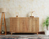 Austria Premium Edition Wooden Sideboard Cabinet-Three Door Furniselan Natural FinishFurniselan