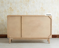 Austria Premium Edition Wooden Sideboard Cabinet-Three Door  Furniselan Stoneblast Oak