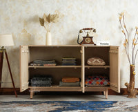 Austria Premium Edition Wooden Sideboard Cabinet-Three Door  Furniselan Stoneblast Oak