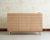 Austria Premium Edition Wooden Sideboard Cabinet-Three Door  Furniselan Stoneblast Oak