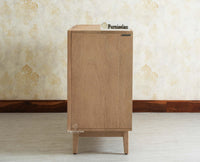 Austria Premium Edition Wooden Sideboard Cabinet-Three Door  Furniselan Stoneblast Oak