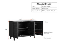 Austria Premium Edition Wooden Sideboard Cabinet-Three Door Furniselan Natural Finish