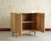 Austria Premium Edition Wooden Sideboard Cabinet-Two Door Furniselan Natural Finish