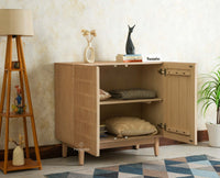 Austria Premium Edition Wooden Sideboard Cabinet-Two Door Furniselan Stoneblast Oak