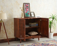 Austria Premium Edition Wooden Sideboard Cabinet-Two Door Furniselan Brown Finish