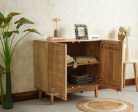 Austria Premium Edition Wooden Sideboard Cabinet-Two Door Furniselan Natural Finish